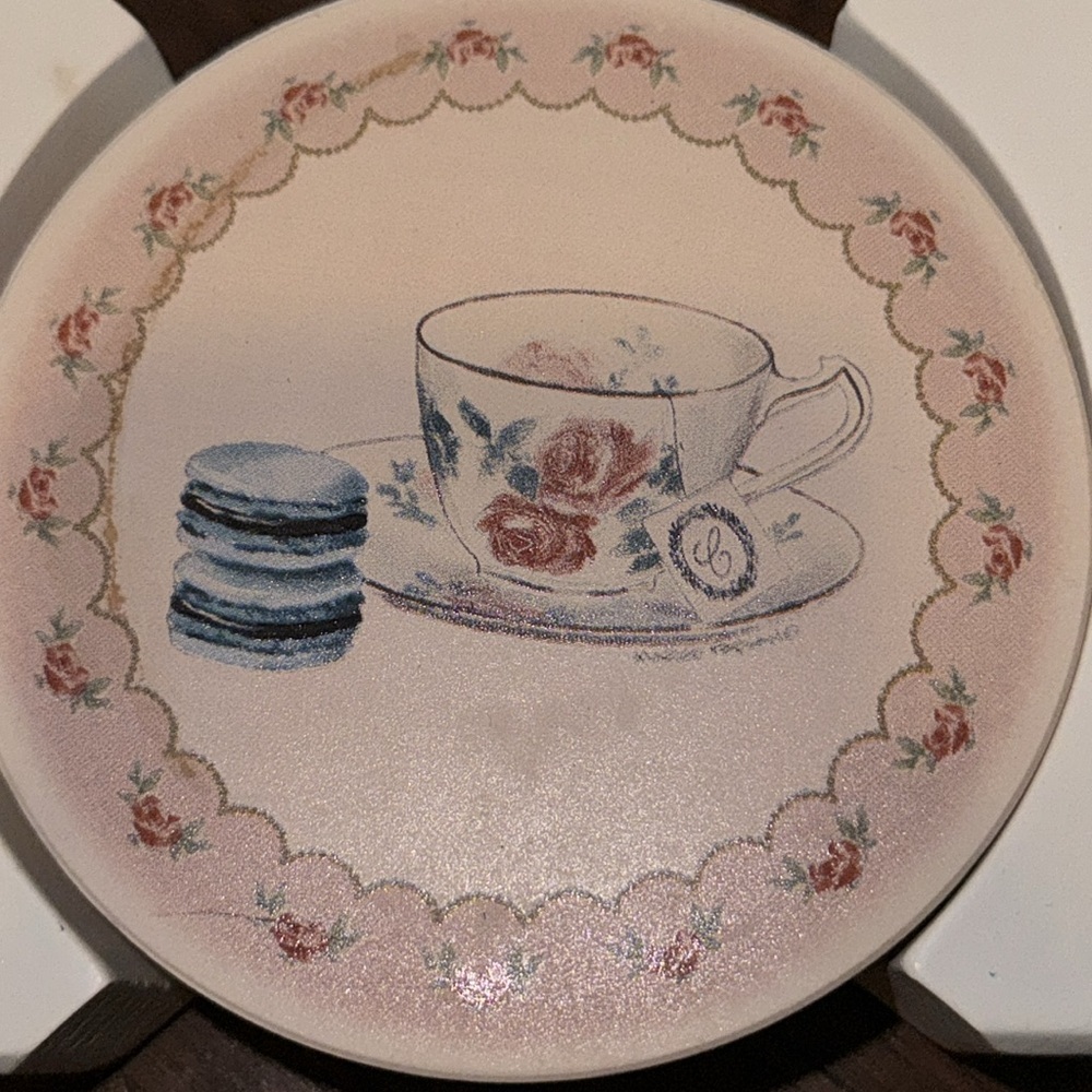 Marco Fabiano tea cup macaroons pink dainty coaster set​ - Picture 5 of 10